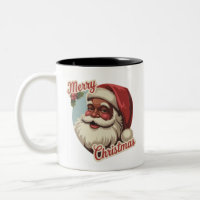 Schwarzer Weihnachtsmann Retro Weihnachten Vintage