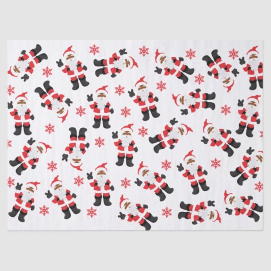 Schwarzer Weihnachtsmann Seidenpapier (Vorderseite)