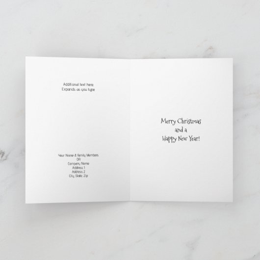 Schwarzer Weihnachtsmann und Tasche der Geschenke Karte (Innenseite)