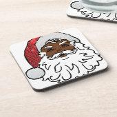 schwarzer Weihnachtsmann Untersetzer (Linke Seite)