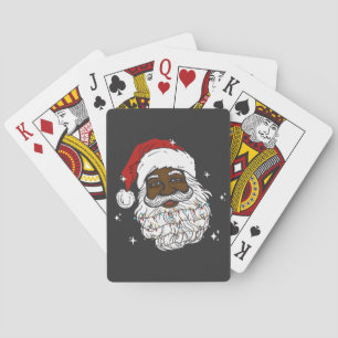 Schwarzer Weihnachtsmann Weihnachten Schwarze Gesc Spielkarten