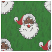 schwarzer Weihnachtsmann Weihnachten Stoff (Nahaufnahme)