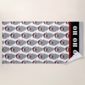 Schwarzer Weihnachtsmann-Weihnachtsfeiertag Strandtuch (Vorderseite)