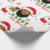 Schwarzer Weihnachtsmann Weihnachtsmann Männer Bar Geschenkpapier (Ecke)