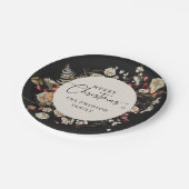 Schwarzer Weihnachtspapierteller Pappteller (Schrägansicht)