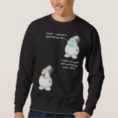 Schwarzer Weihnachtsschneemann Sweatshirt (Vorderseite)