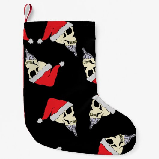 Schwarzer Weihnachtsweih-Strumpf mit Skulpturen in Kleiner Weihnachtsstrumpf (Vorderseite)