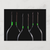 Schwarzer Wein Flaschen Postkarte (Vorderseite)