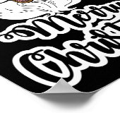 Schwarzer Wein santa frohe Weihnachten afrikanisch Poster (Ecke)