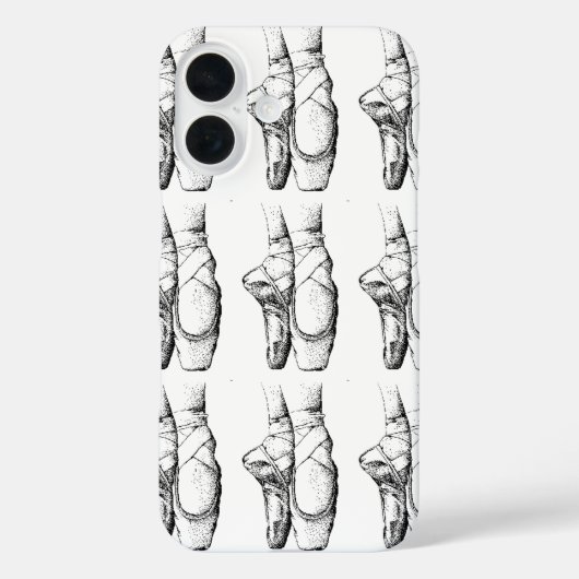 Schwarzer & Weißer Ballettschlappen Case-Mate iPhone Hülle (Rückseite)