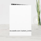 Schwarzer/weißer Damast Einladung (Rückseite)