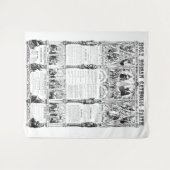 Schwarzer/weißer heiliger römisch-katholischer wandteppich (Vorderseite (Horizontal))