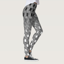 Schwarzer weißer Legging und Platten, Asche auf? Leggings