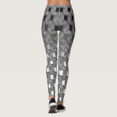 Schwarzer weißer Legging und Platten, Asche auf? Leggings (Rückseite)
