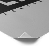 Schwarzer & weißer Pop Art Hühnerposter Pflanze-vo Poster (Ecke)