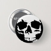 Schwarzer & weißer Pop Kunst, Dichtung und Musik Button (Vorne & Hinten)