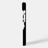 Schwarzer & weißer Pop Kunst, Dichtung und Musik Case-Mate iPhone Hülle (Rückseite / Links)
