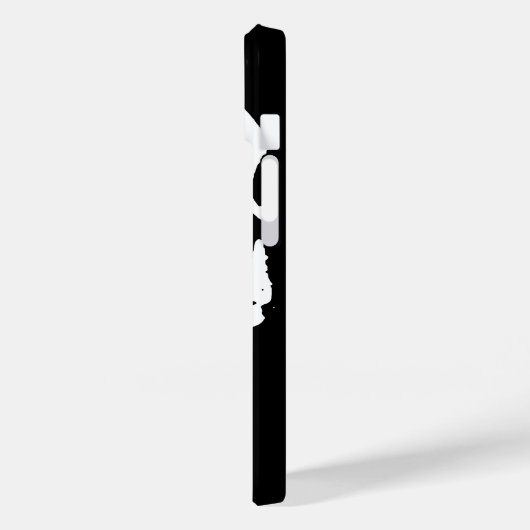 Schwarzer & weißer Pop Kunst, Dichtung und Musik Case-Mate iPhone Hülle (Rückseite / Links)