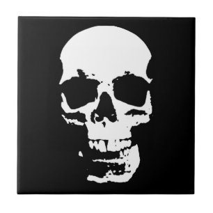 Schwarzer & weißer Pop Kunst, Dichtung und Musik Fliese