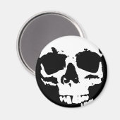 Schwarzer & weißer Pop Kunst, Dichtung und Musik Magnet (Vorderseite/Rückseite)