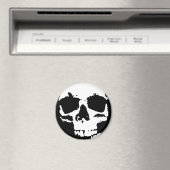 Schwarzer & weißer Pop Kunst, Dichtung und Musik Magnet (In Situ (Geschirrspüler))