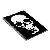 Schwarzer & weißer Pop Kunst, Dichtung und Musik Notizblock (Rechte Seite)