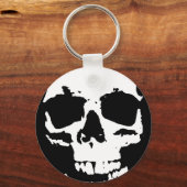 Schwarzer & weißer Pop Kunst, Dichtung und Musik Schlüsselanhänger (Vorderseite)