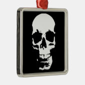 Schwarzer & weißer Pop Kunst, Dichtung und Musik Silbernes Ornament (Rechts)