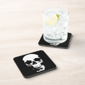 Schwarzer & weißer Pop Kunst, Dichtung und Musik Untersetzer (Rechte Seite)