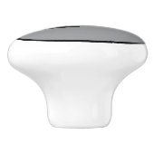 Schwarzer & Weißer Rahmen Monogramm Name Schublade Keramikknauf (Seitenansicht)