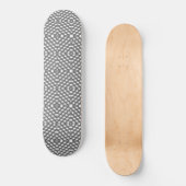 Schwarzer, weißer und grauer Diamant Skateboard (Vorderseite)