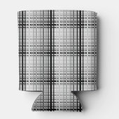 Schwarzer, weißer und grauer Karierter Schaumstoff Dosenkühler (Rückseite)