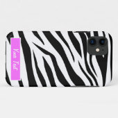 Schwarzer/weißer Zebra-Druck - personifizieren Sie Case-Mate iPhone Hülle (Rückseite (Horizontal))