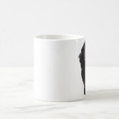 Schwarzer Welpe sucht Kaffeetasse (Mittel)