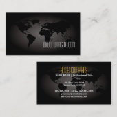 Schwarzer Weltkarten-Atlas-berufliche Visitenkarte (Vorne/Hinten)