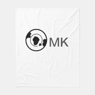 Schwarzer Weltkugel Name Monogramm Reisedetails hi Fleecedecke