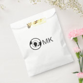 Schwarzer Weltkugel Name Monogramm Reisedetails hi Geschenktütchen (Versiegelt)
