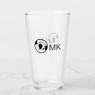 Schwarzer Weltkugel Name Monogramm Reisedetails hi Glas