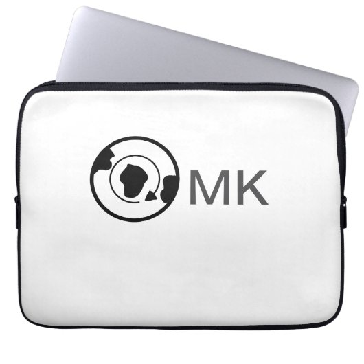 Schwarzer Weltkugel Name Monogramm Reisedetails hi Laptopschutzhülle (Vorderseite)