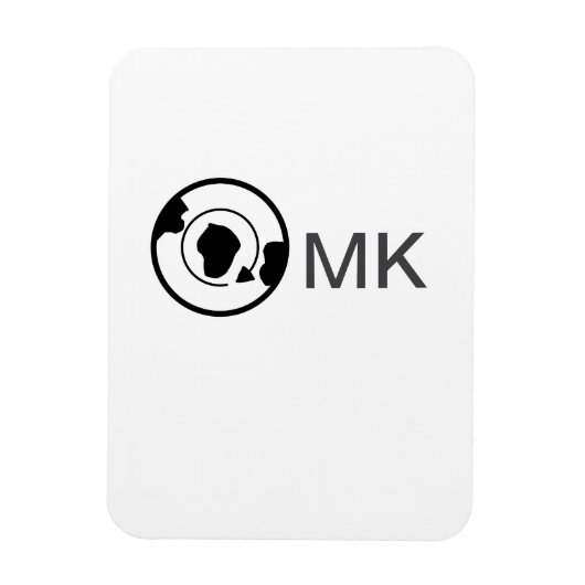 Schwarzer Weltkugel Name Monogramm Reisedetails hi Magnet (Vertikal)