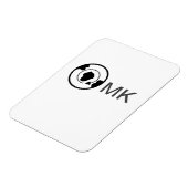 Schwarzer Weltkugel Name Monogramm Reisedetails hi Magnet (Linke Seite)
