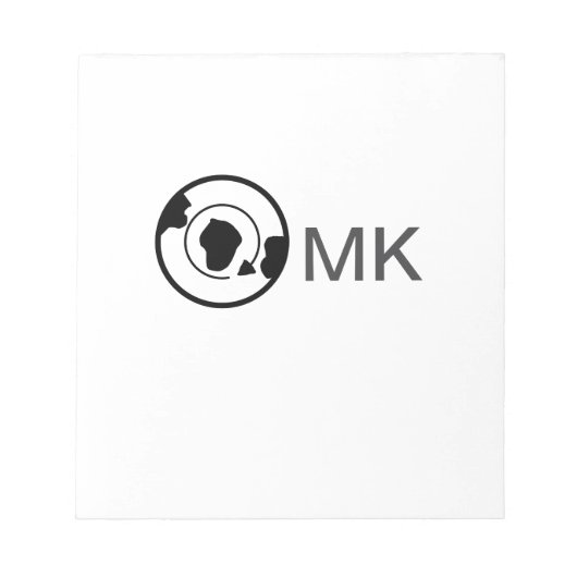Schwarzer Weltkugel Name Monogramm Reisedetails hi Notizblock (Vorderseite)