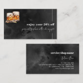 Schwarzer Whisky Rabattkarte (Vorne/Hinten)