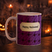 Schwarzer Widow Spider Halloween Pixel Art Muster Kaffeetasse