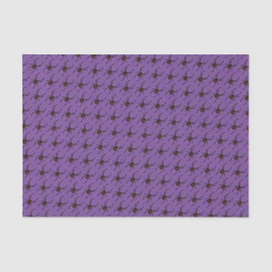 Schwarzer Widow Spider Halloween Pixel Art Muster Seidenpapier (Vorderseite)