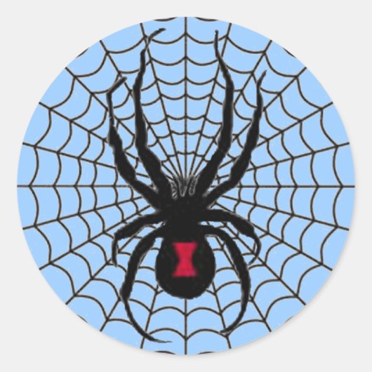Schwarzer Widow Spider Sticker (Vorderseite)