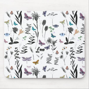 Schwarzer Wiesengarten Mousepad