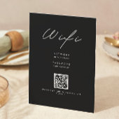 Schwarzer Wifi-Code, QR-Code Wifi-Anschluss Einladung