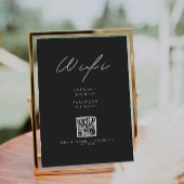 Schwarzer Wifi-Code, QR-Code Wifi-Anschluss Einladung