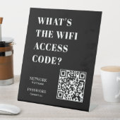Schwarzer WiFi-QR-Code | Netzwerk-Passwort-Scan-Di Sockelschild (In Situ)